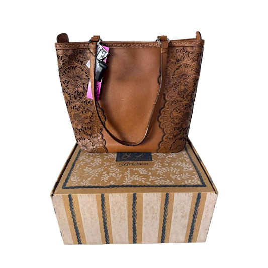 Handbag Leather By Brighton, Size: Medium