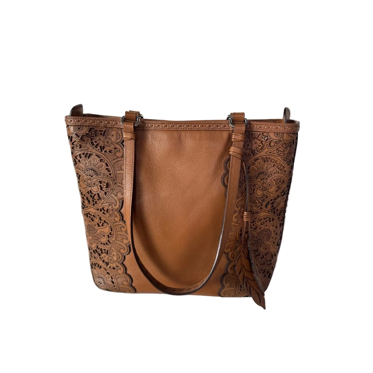 Handbag Leather By Brighton, Size: Medium