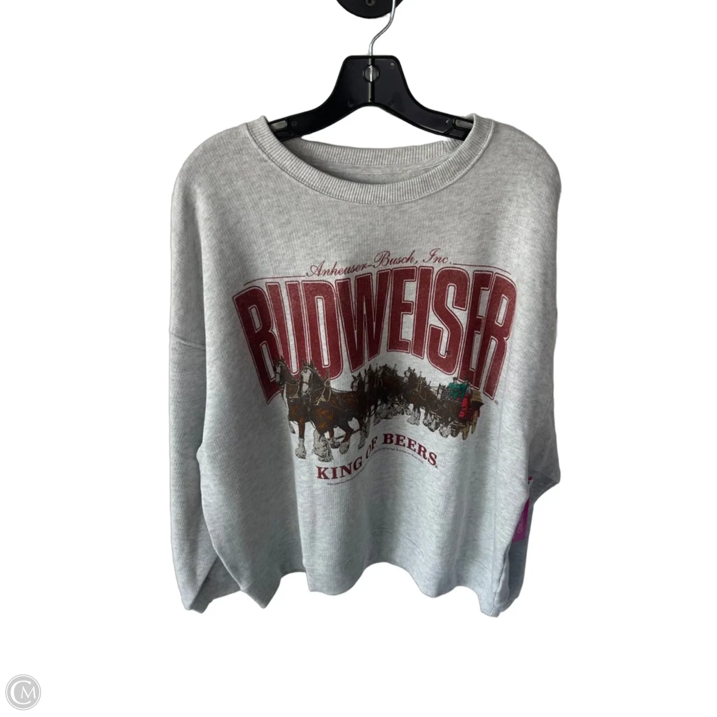 Sweatshirt Crewneck By American Eagle In Grey & Red, Size: Xl