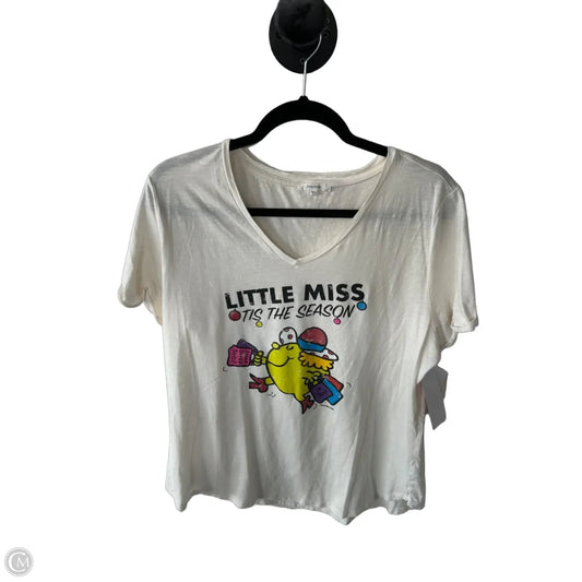 Top Short Sleeve By Maurices In Cream, Size: Xxl