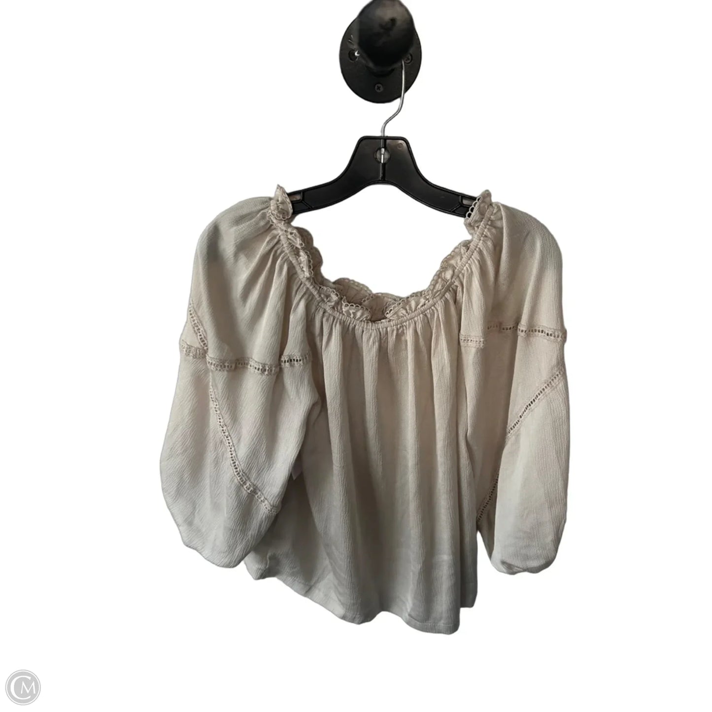 Top 3/4 Sleeve By Max Studio In Cream, Size: S