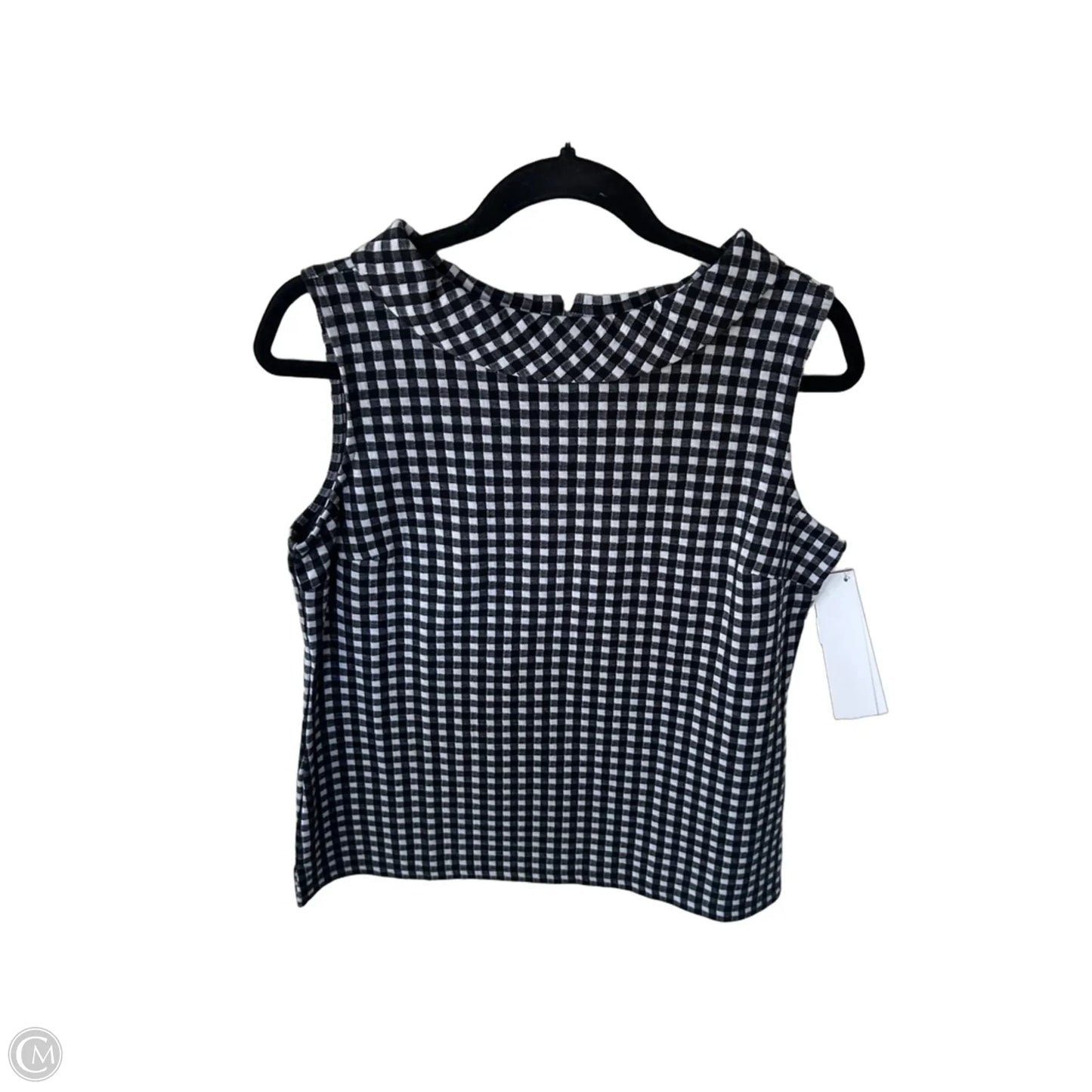 Top Sleeveless By Talbots In Black & White, Size: Mp