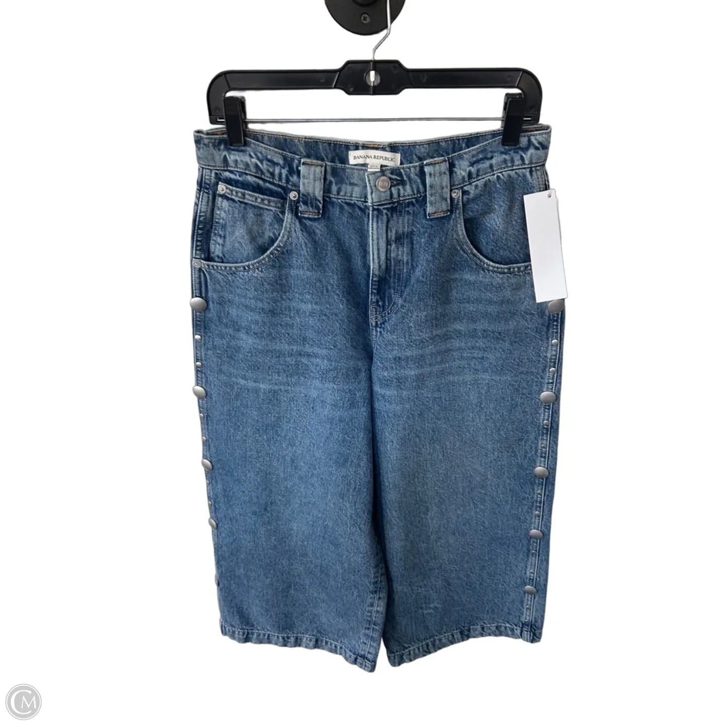 Jeans Cropped By Banana Republic In Blue Denim, Size: 2
