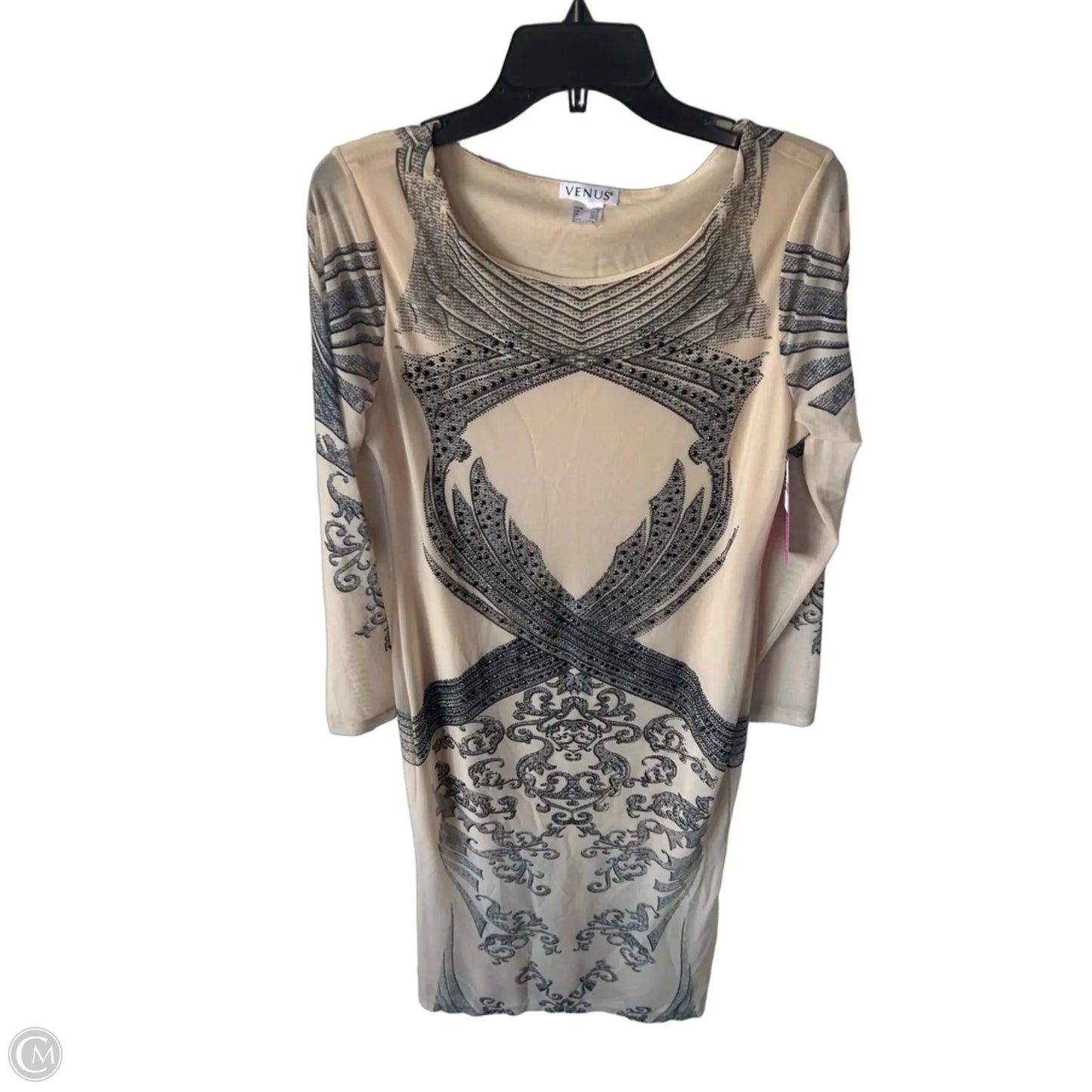 Dress Party Long By Venus In Black & Tan, Size: M