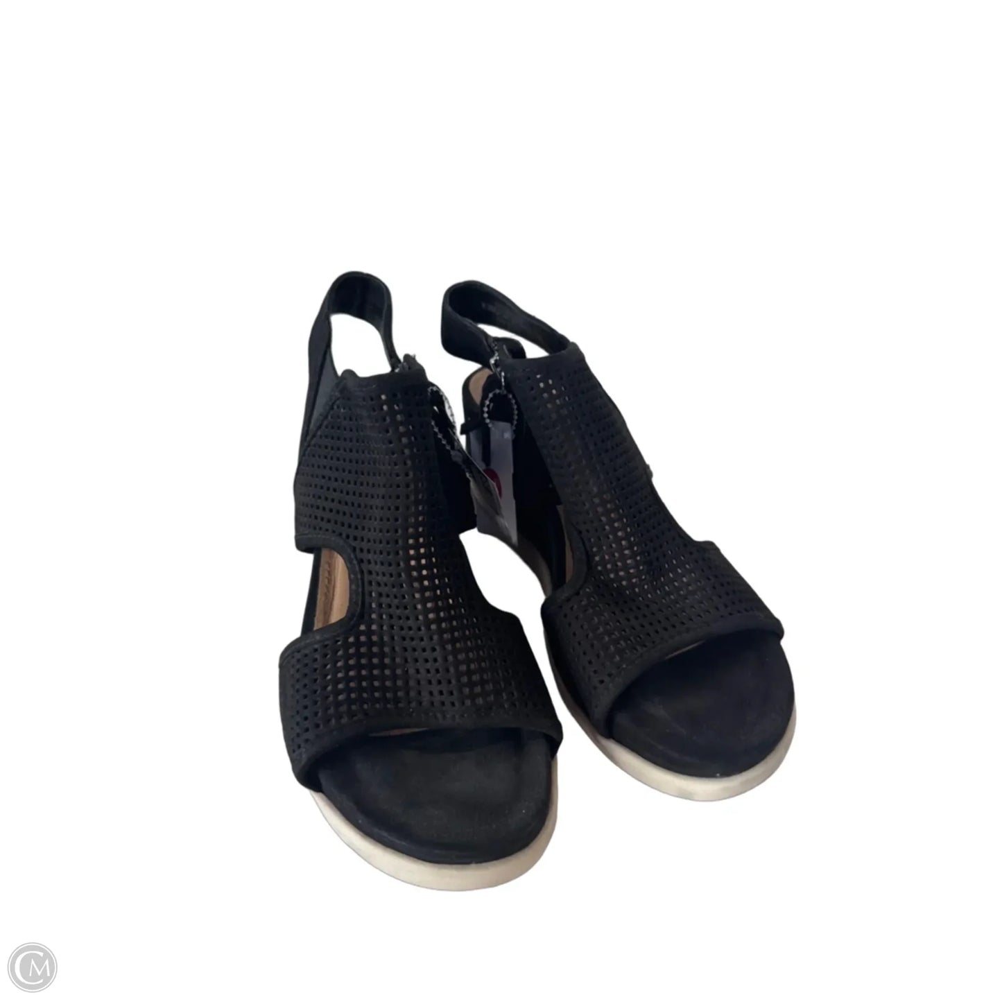 Sandals Heels Wedge By Sofft In Black, Size: 6.5