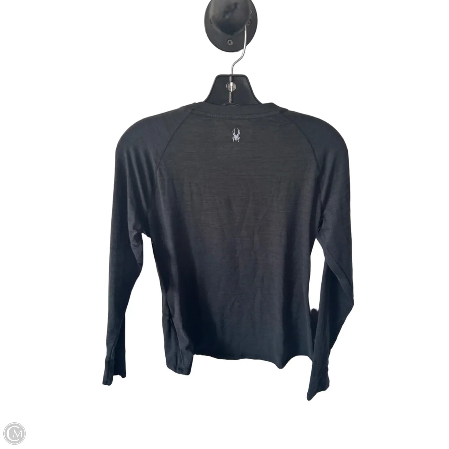 Athletic Top Long Sleeve Crewneck By Spyder In Black, Size: S