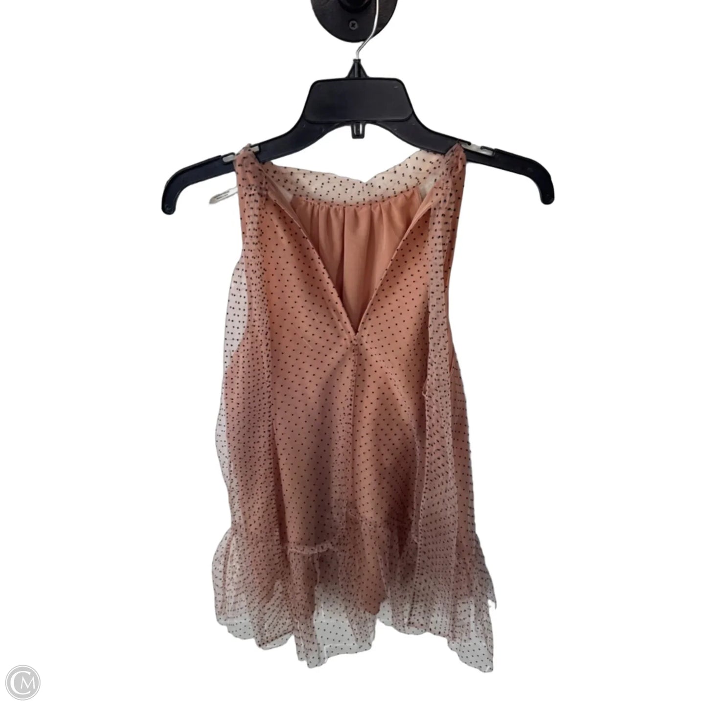 Top Sleeveless By Anthropologie In Black & Tan, Size: M