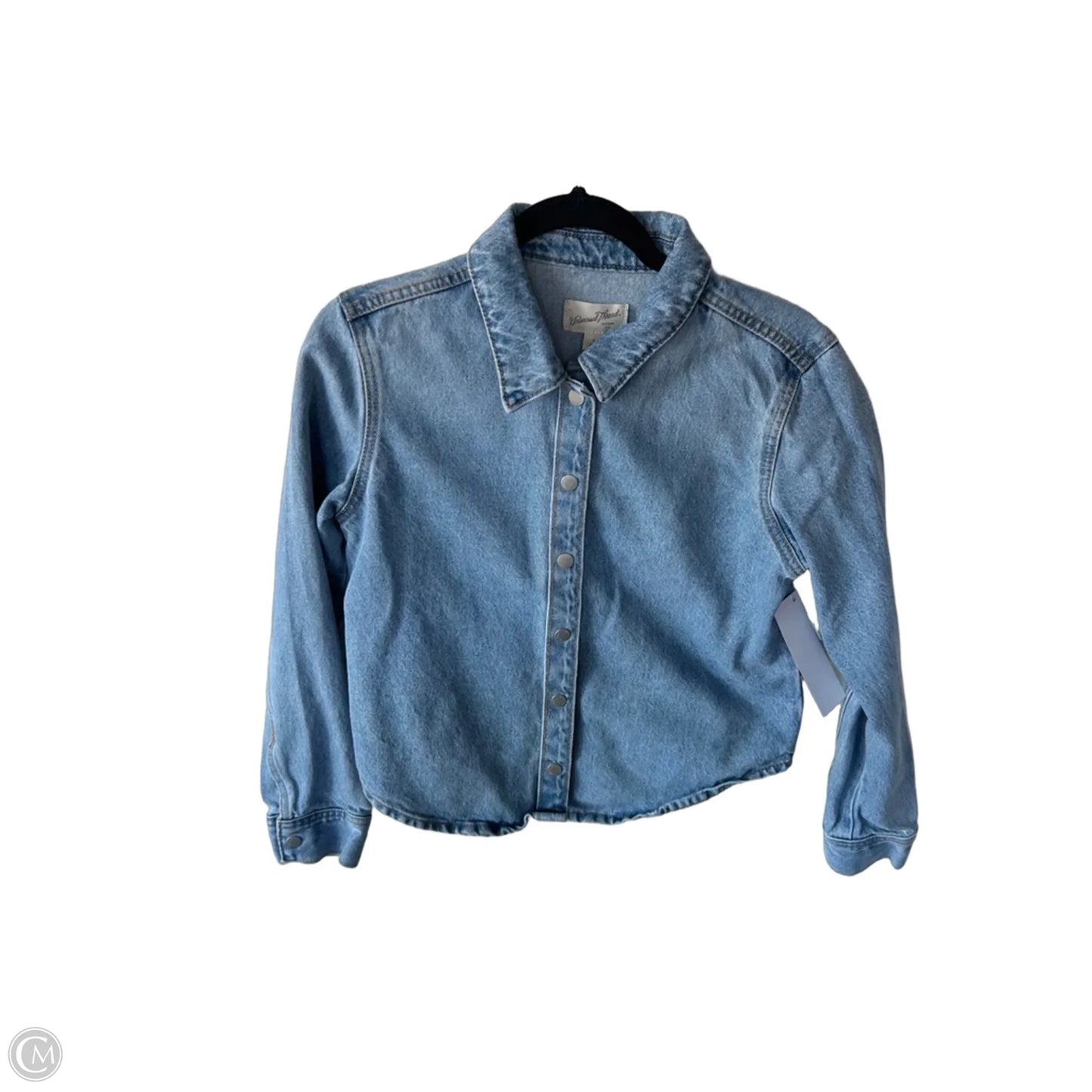 Jacket Shirt By Universal Thread In Blue Denim, Size: S