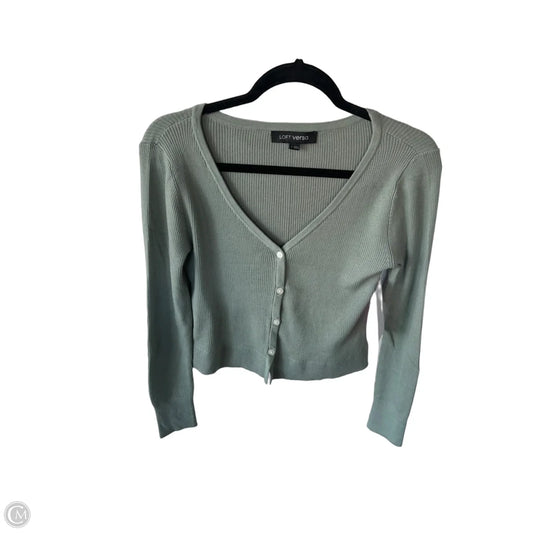 Sweater Cardigan By Loft In Green, Size: M