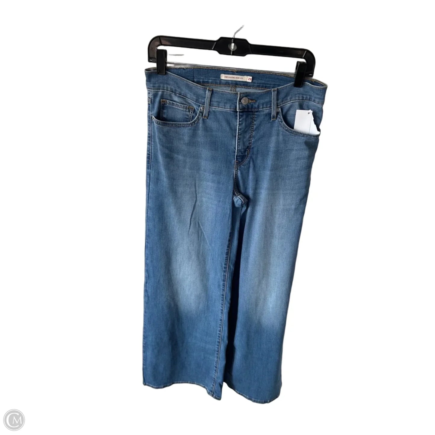 Jeans Wide Leg By Levis In Blue Denim, Size: 8