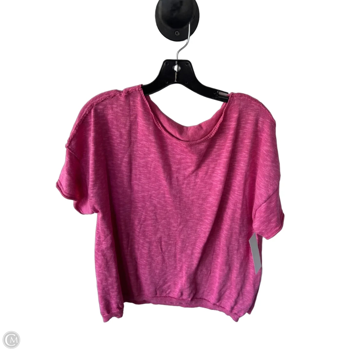 Sweater Short Sleeve By Cme In Pink, Size: S