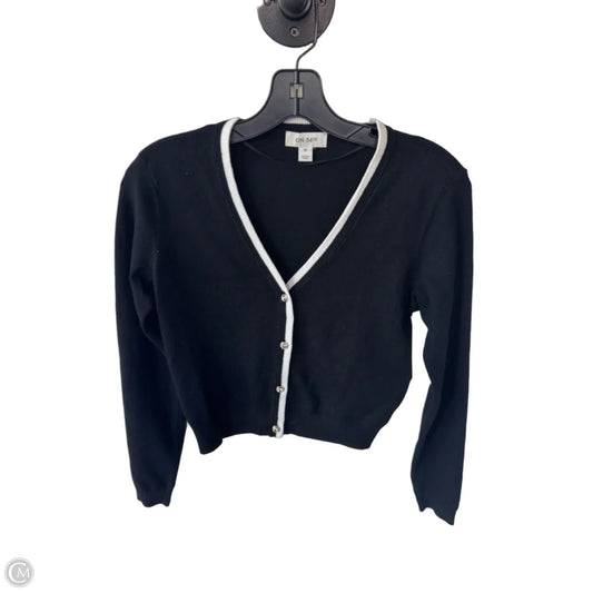 Sweater Cardigan By On 34th In Black & White, Size: Xs