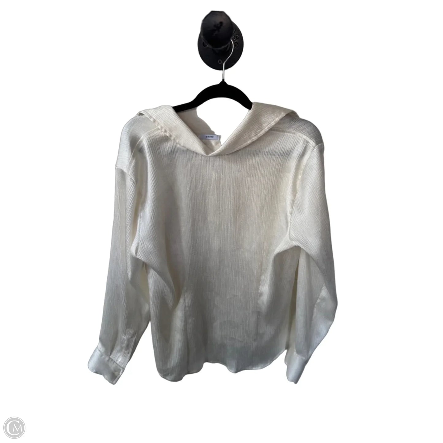 Top Long Sleeve By Liz And Co In Cream, Size: M