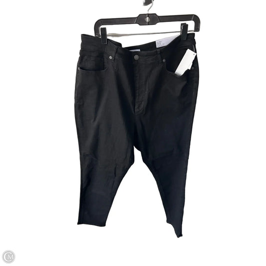 Jeans Skinny By Loft In Black Denim, Size: 16
