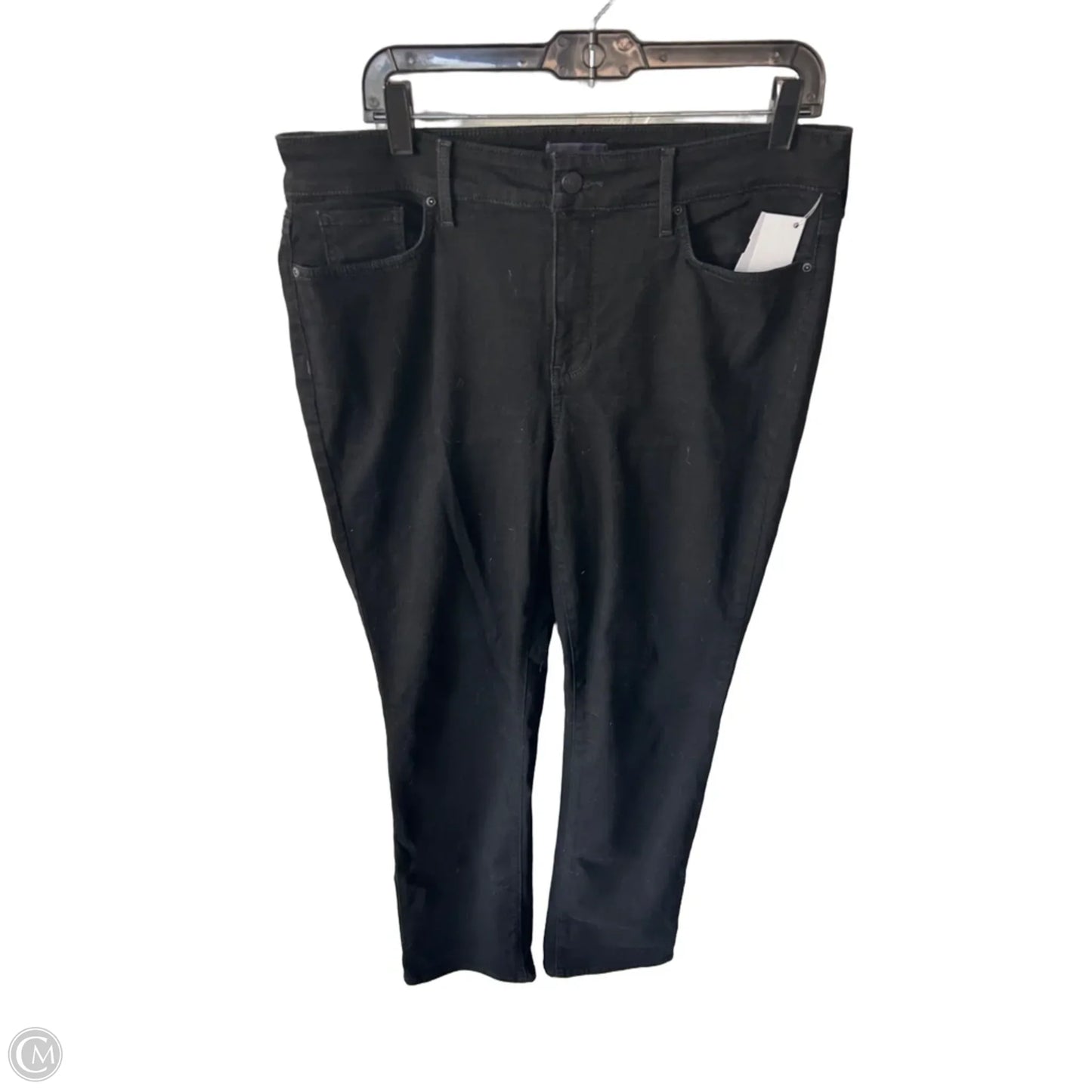 Jeans Straight By Not Your Daughters Jeans In Black Denim, Size: 12