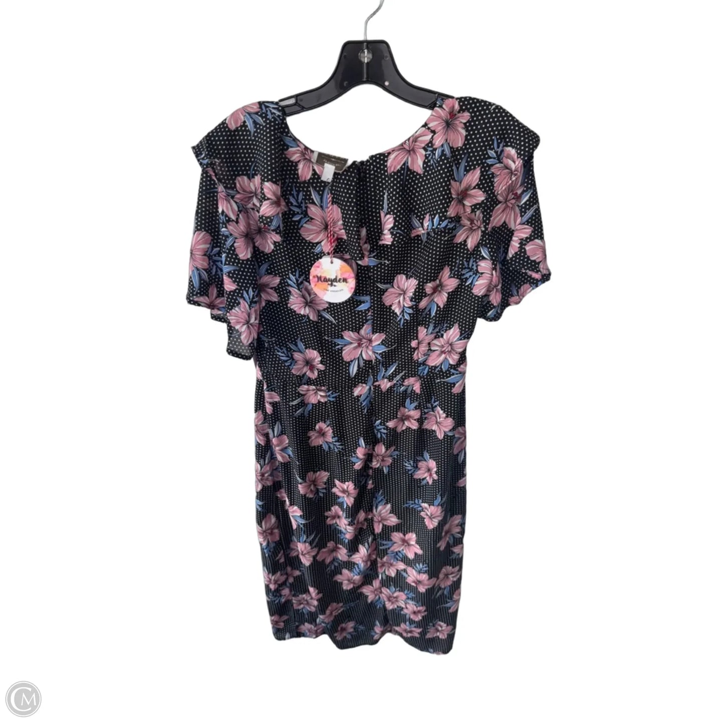 Dress Casual Midi By Hayden La In Black & Pink, Size: M