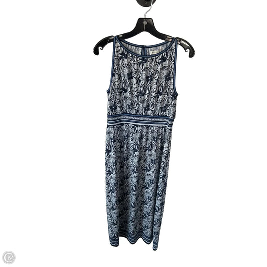Dress Casual Maxi By Max Studio In Blue & White, Size: M