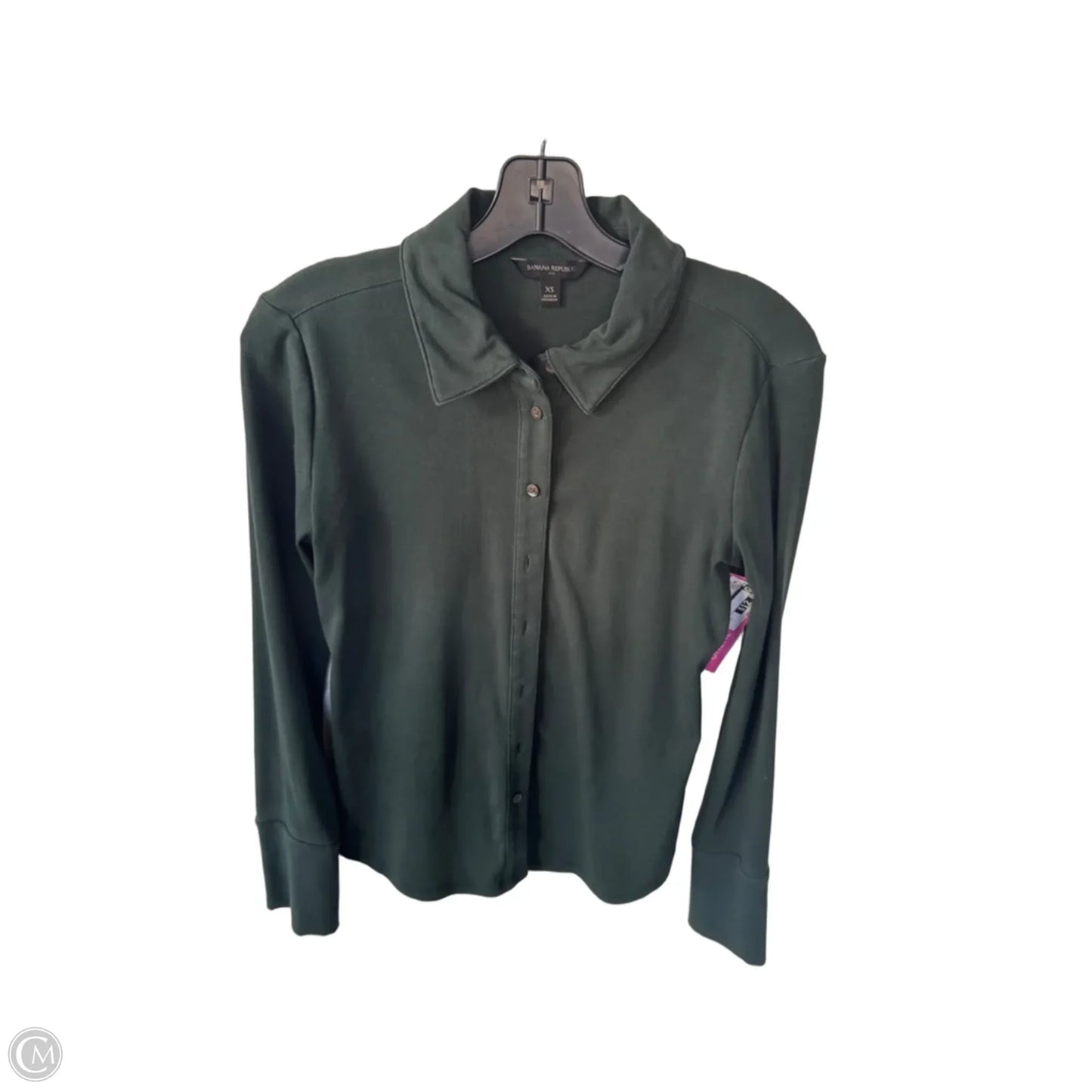 Top Long Sleeve By Banana Republic In Green, Size: Xs