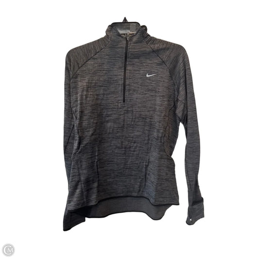 Athletic Jacket By Nike In Grey, Size: L