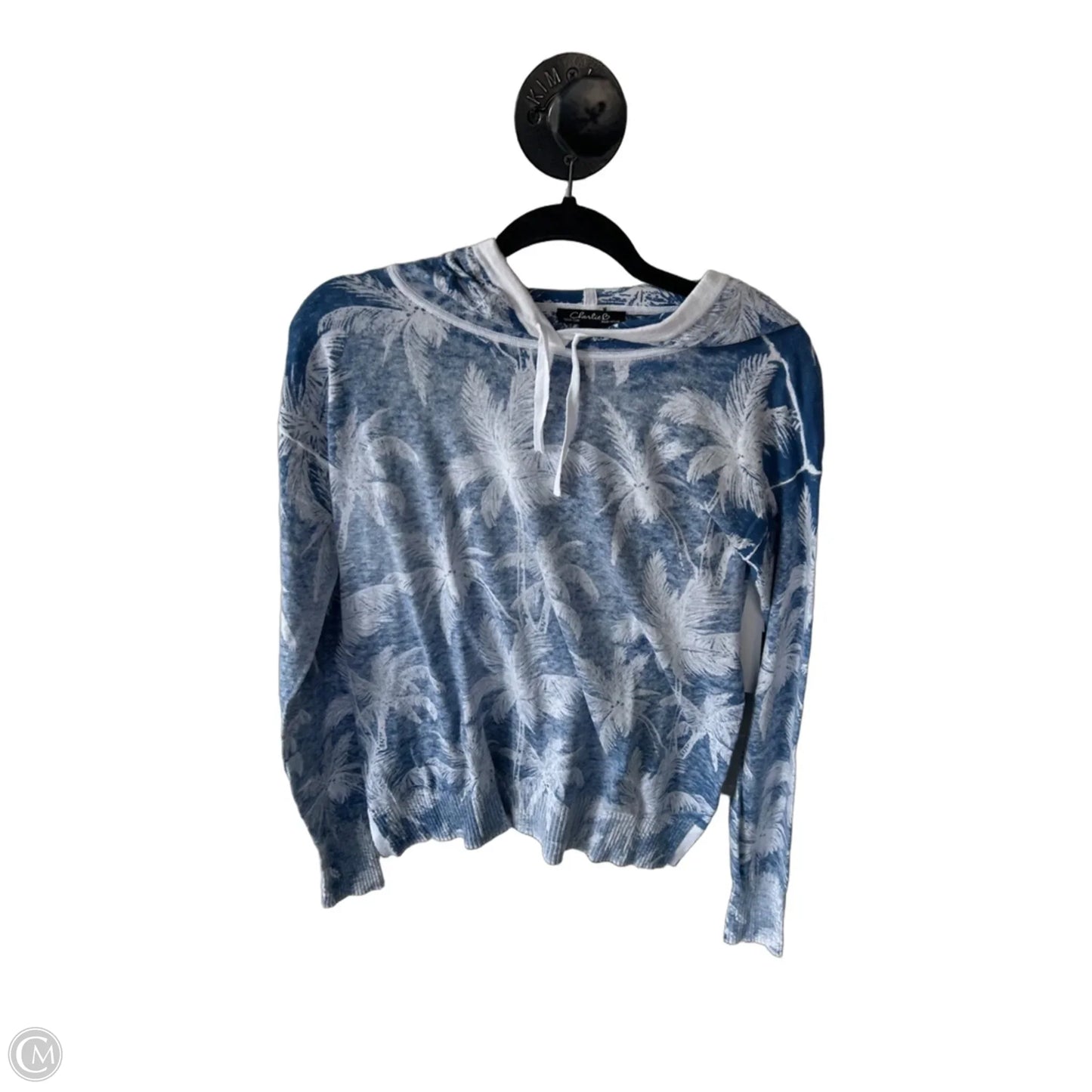 Sweater By Charlie B In Blue & White, Size: S