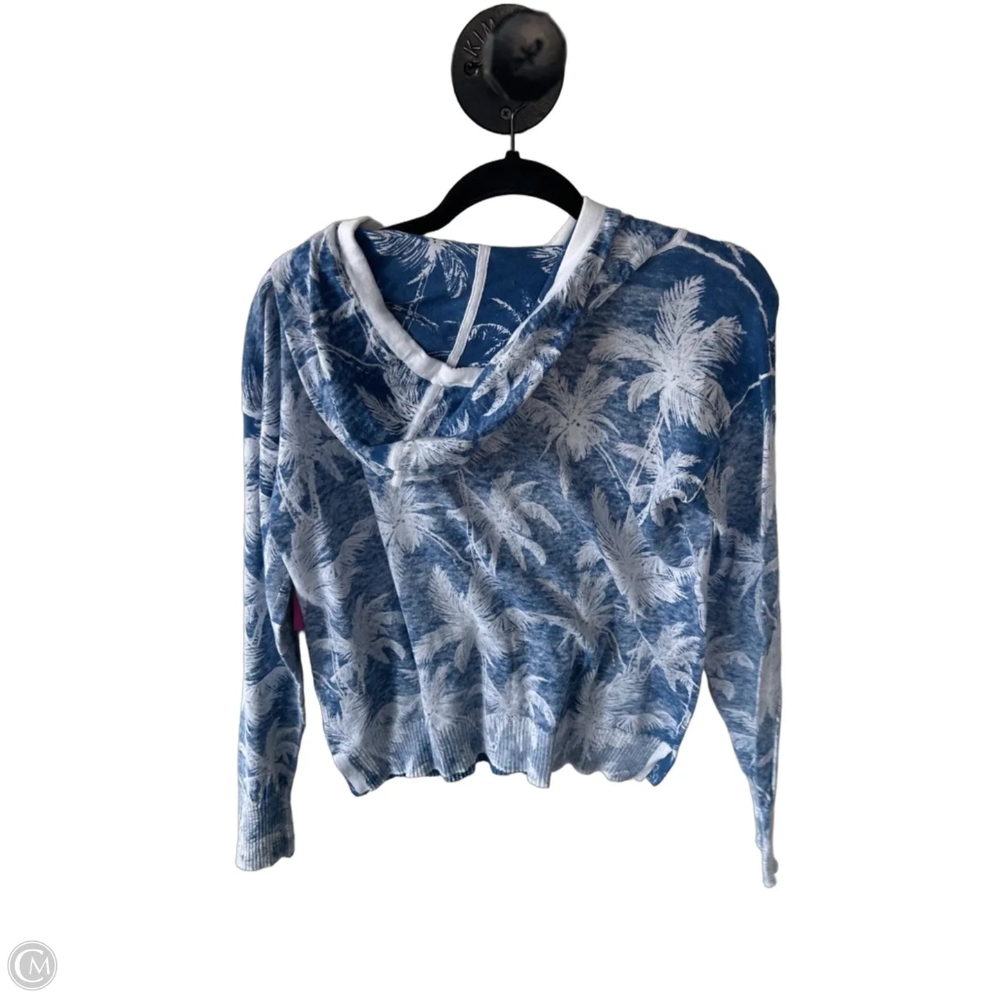 Sweater By Charlie B In Blue & White, Size: S