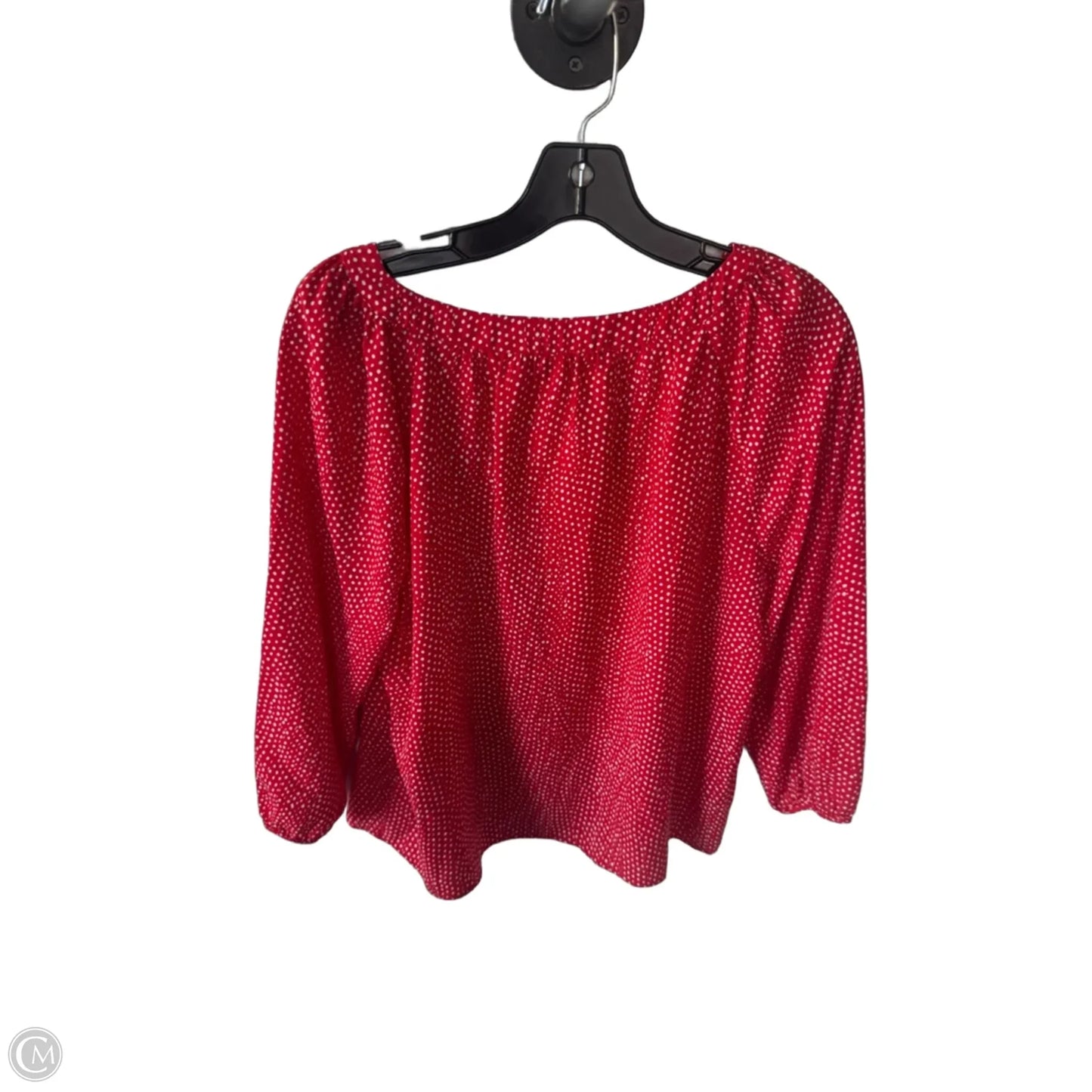 Top 3/4 Sleeve By Collective Concepts In Red & White, Size: S