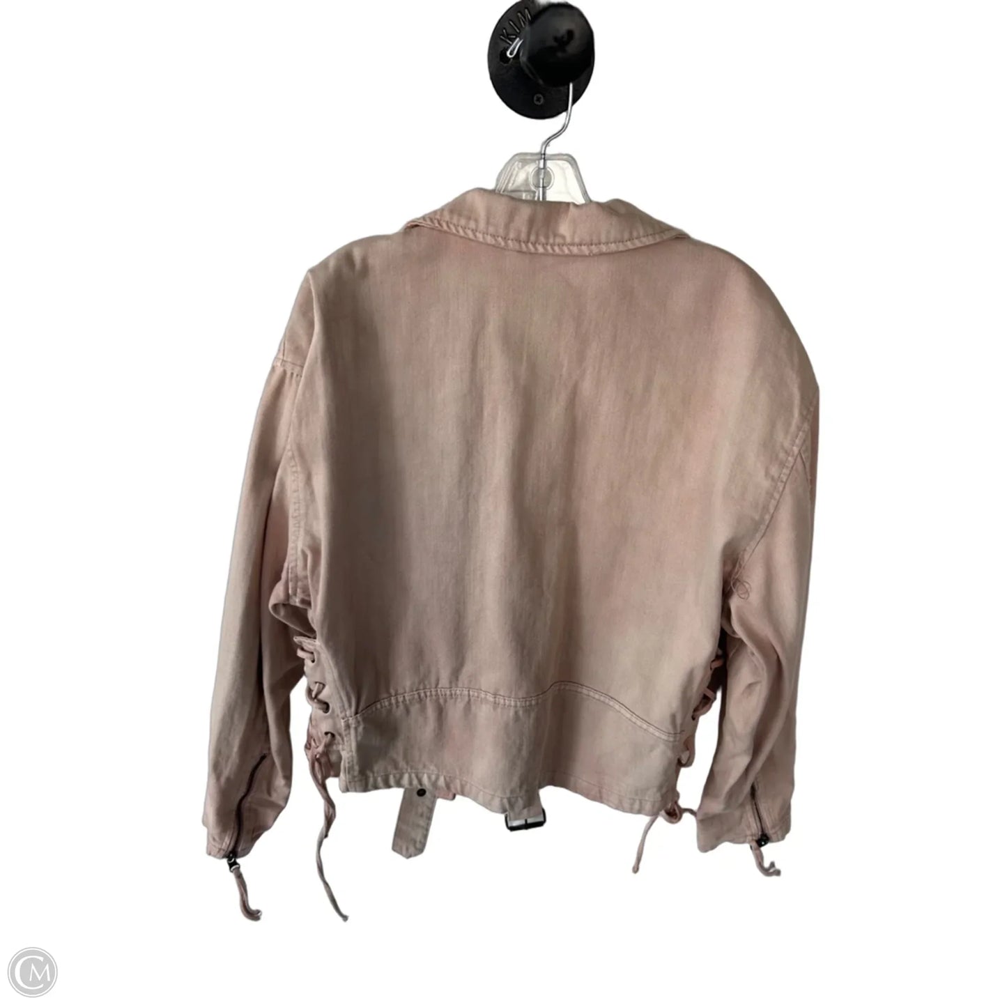 Jacket Denim By Free People In Pink Denim, Size: S
