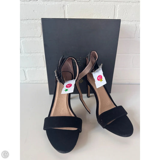 Sandals Heels Stiletto By Halogen In Black, Size: 9