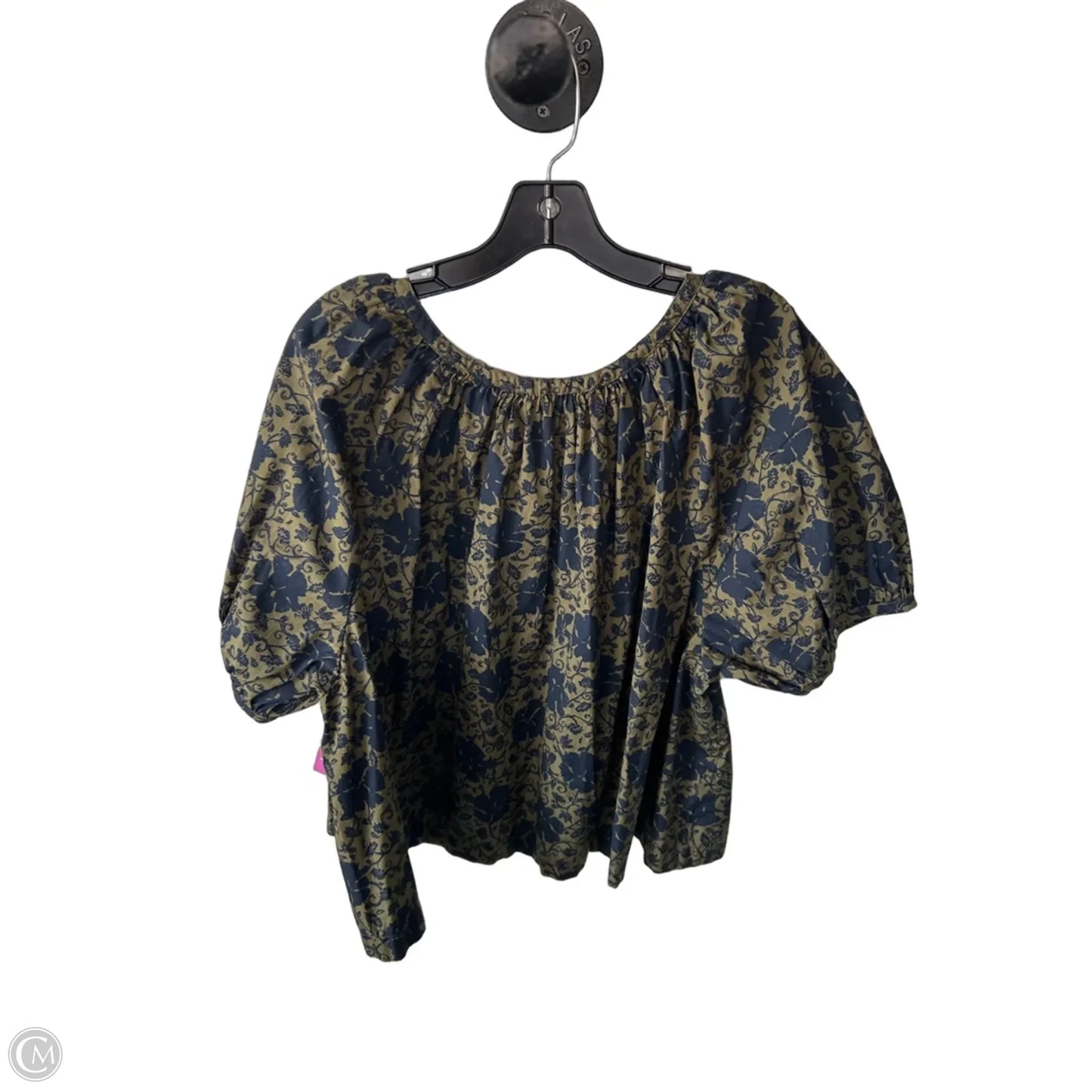 Top Short Sleeve By Madewell In Blue & Green, Size: L