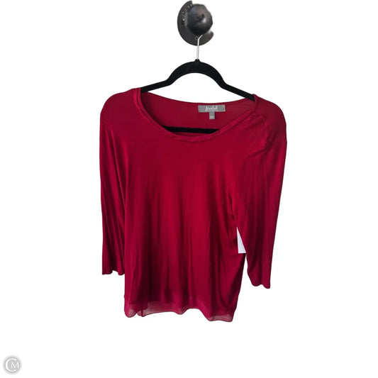 Top Long Sleeve By Marled In Red, Size: L