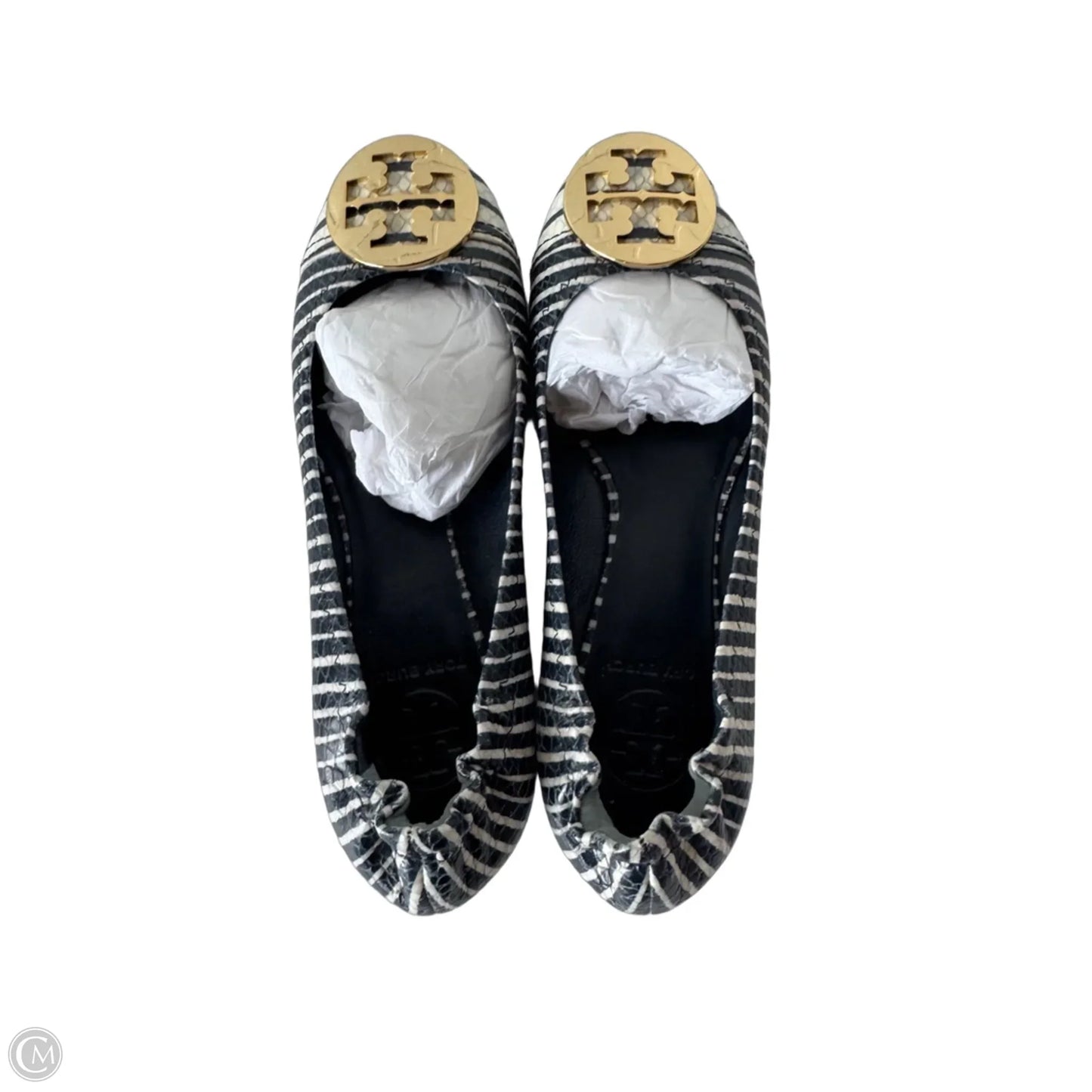 Shoes Designer By Tory Burch In Blue & White, Size: 5.5