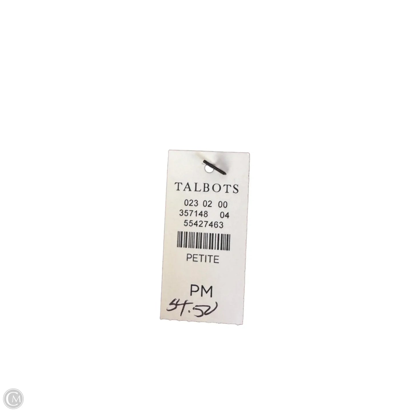 Top Short Sleeve By Talbots In Blue & White, Size: Mp
