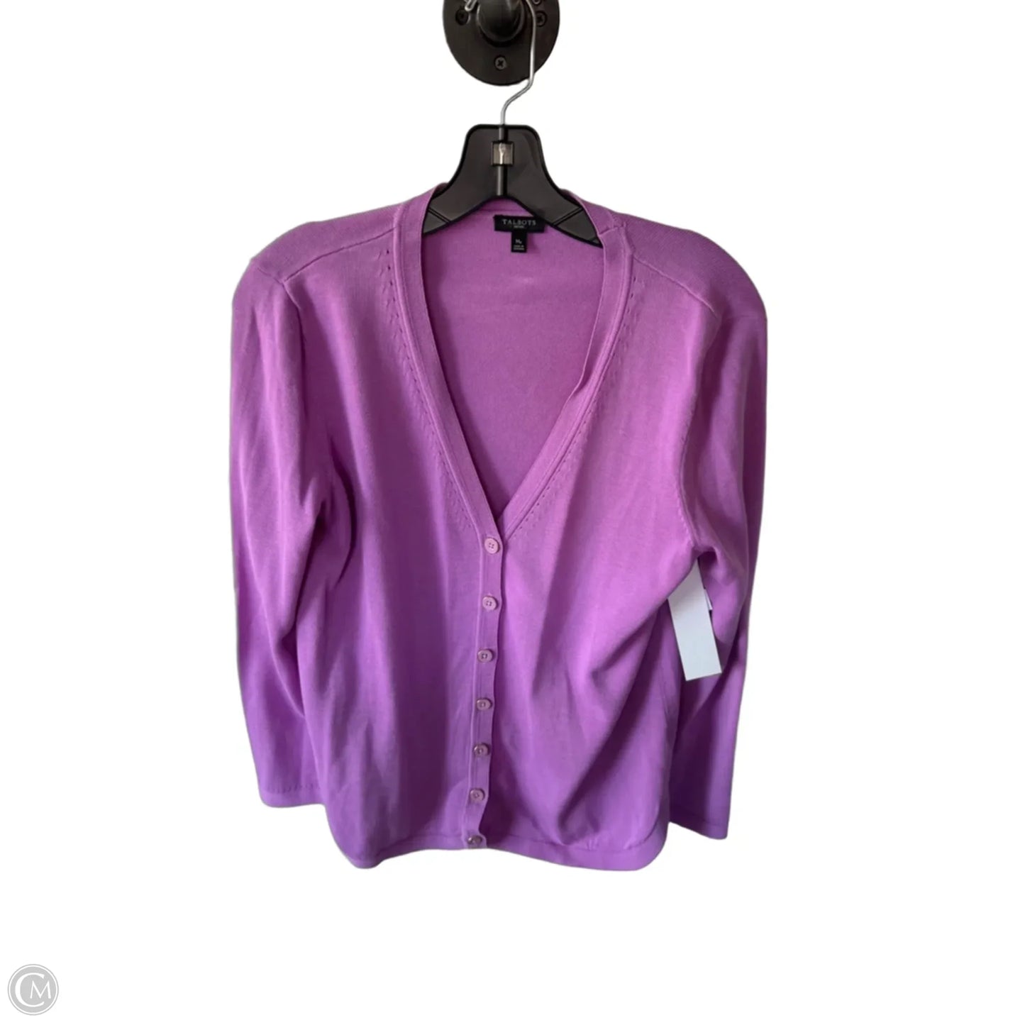 Sweater Cardigan By Talbots In Purple, Size: Mp