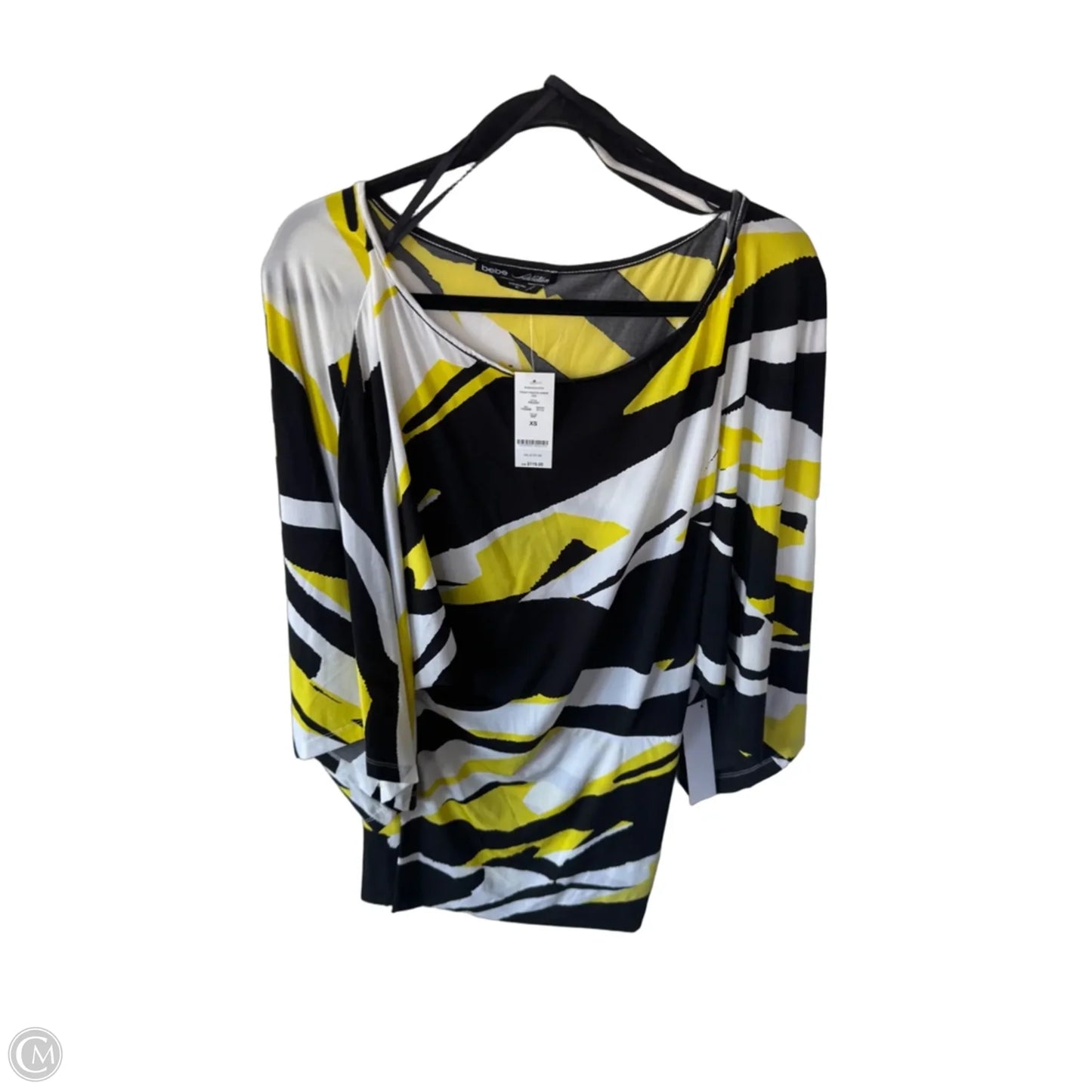 Dress Party Short By Bebe In Black & Yellow, Size: Xs