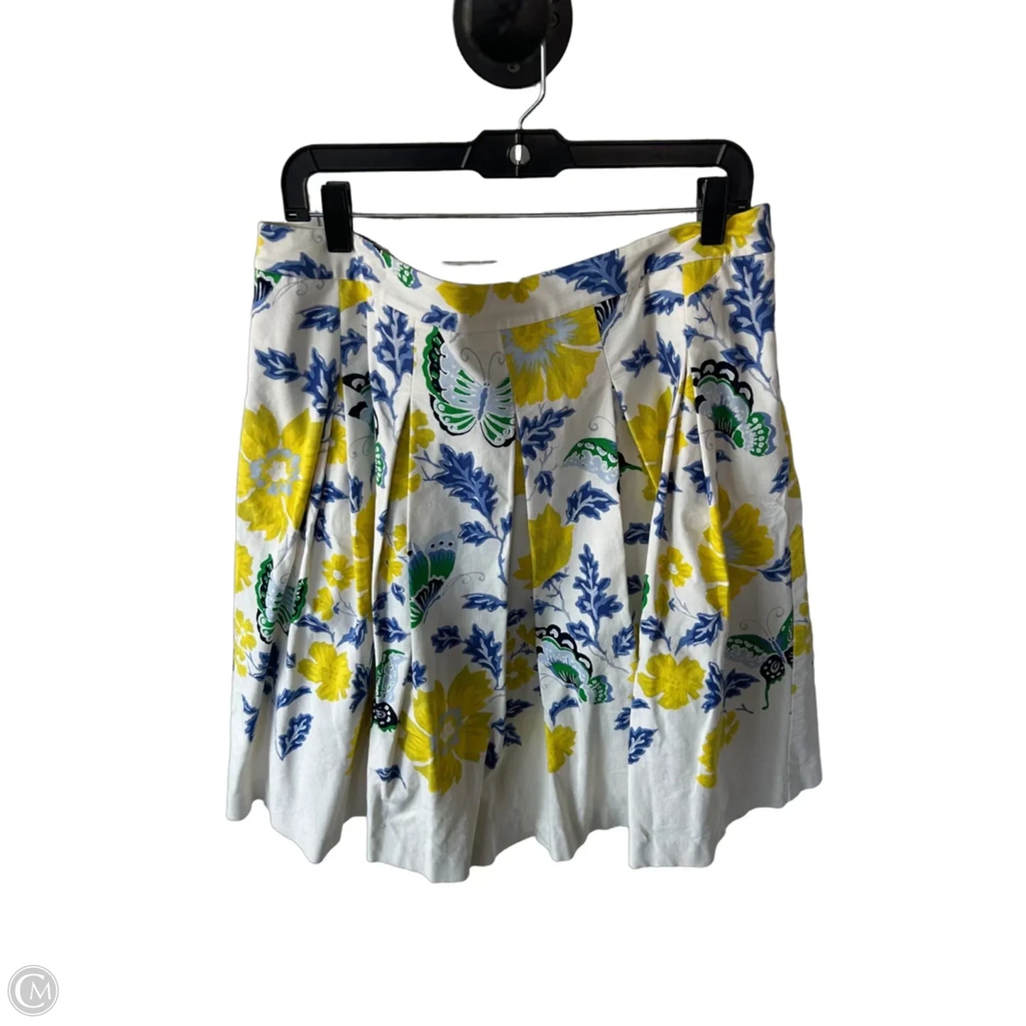 Skirt Midi By Talbots In Blue & Cream, Size: 16