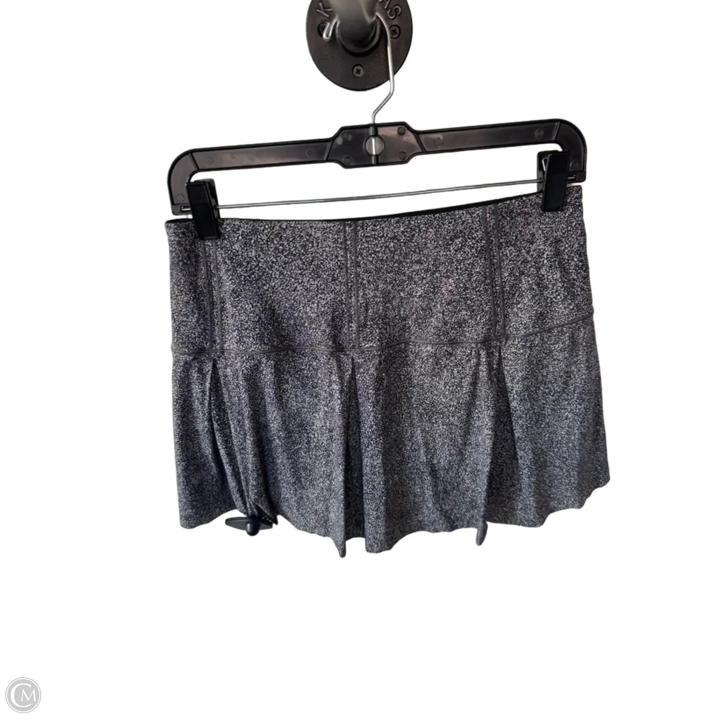 Athletic Skort By Lululemon In Black & Grey, Size: 6