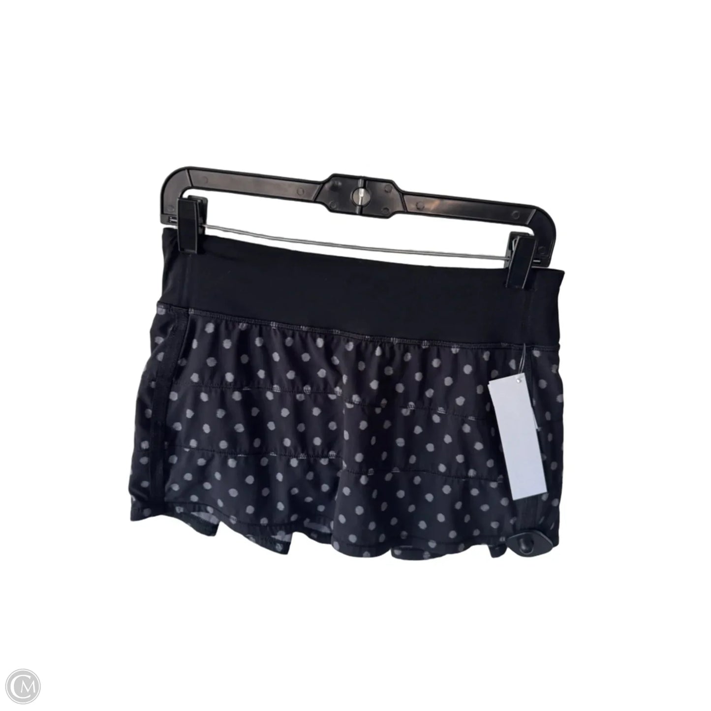 Athletic Skort By Lululemon In Black & Grey, Size: 6