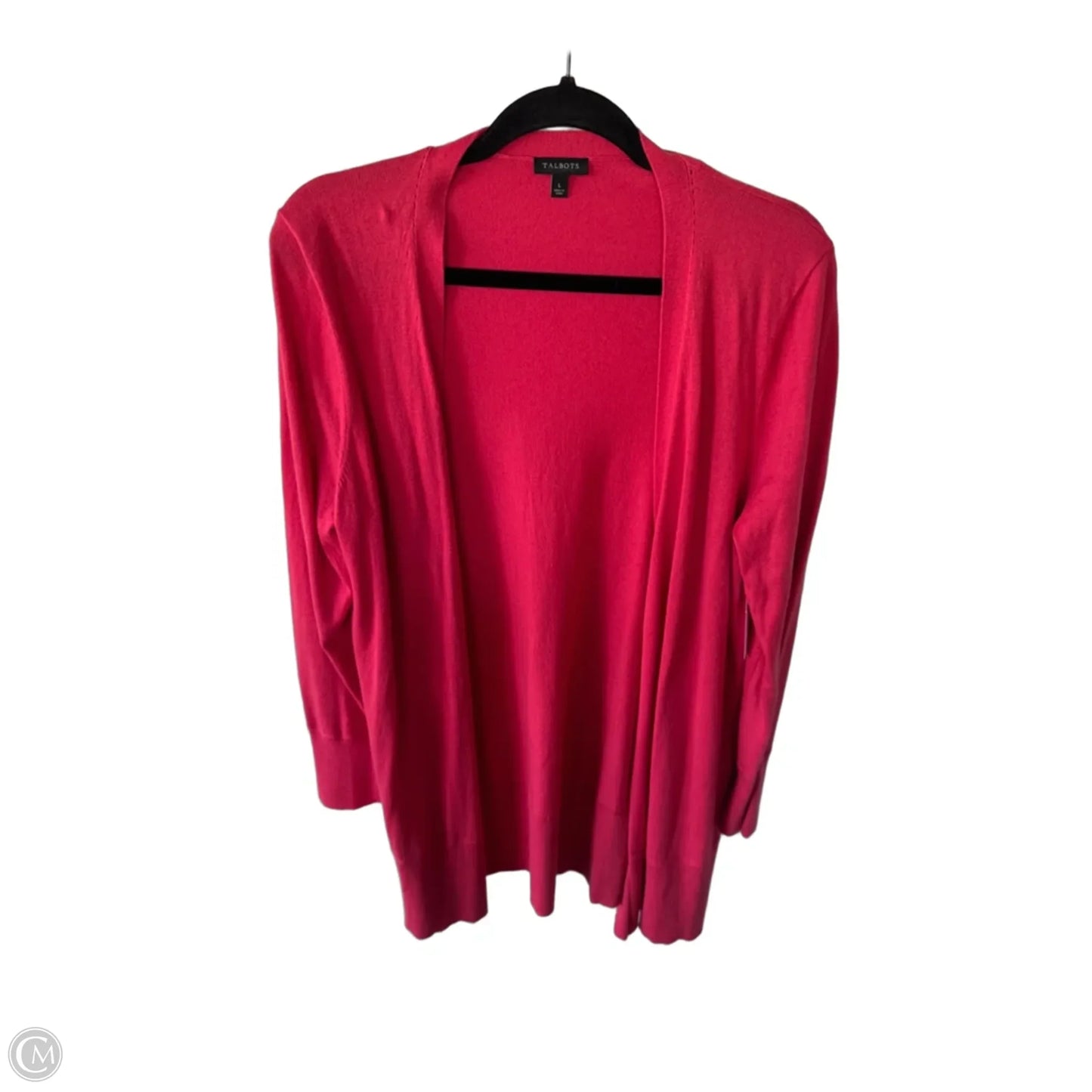 Sweater Cardigan By Talbots In Pink, Size: L