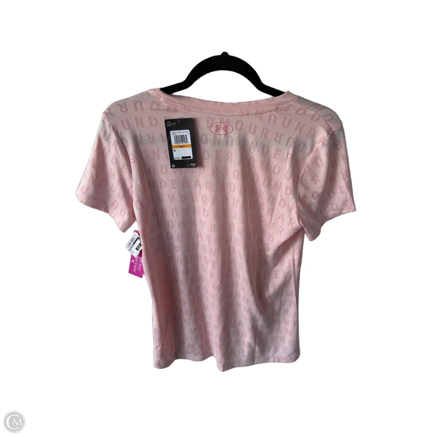 Athletic Top Short Sleeve By Under Armour In Pink, Size: S