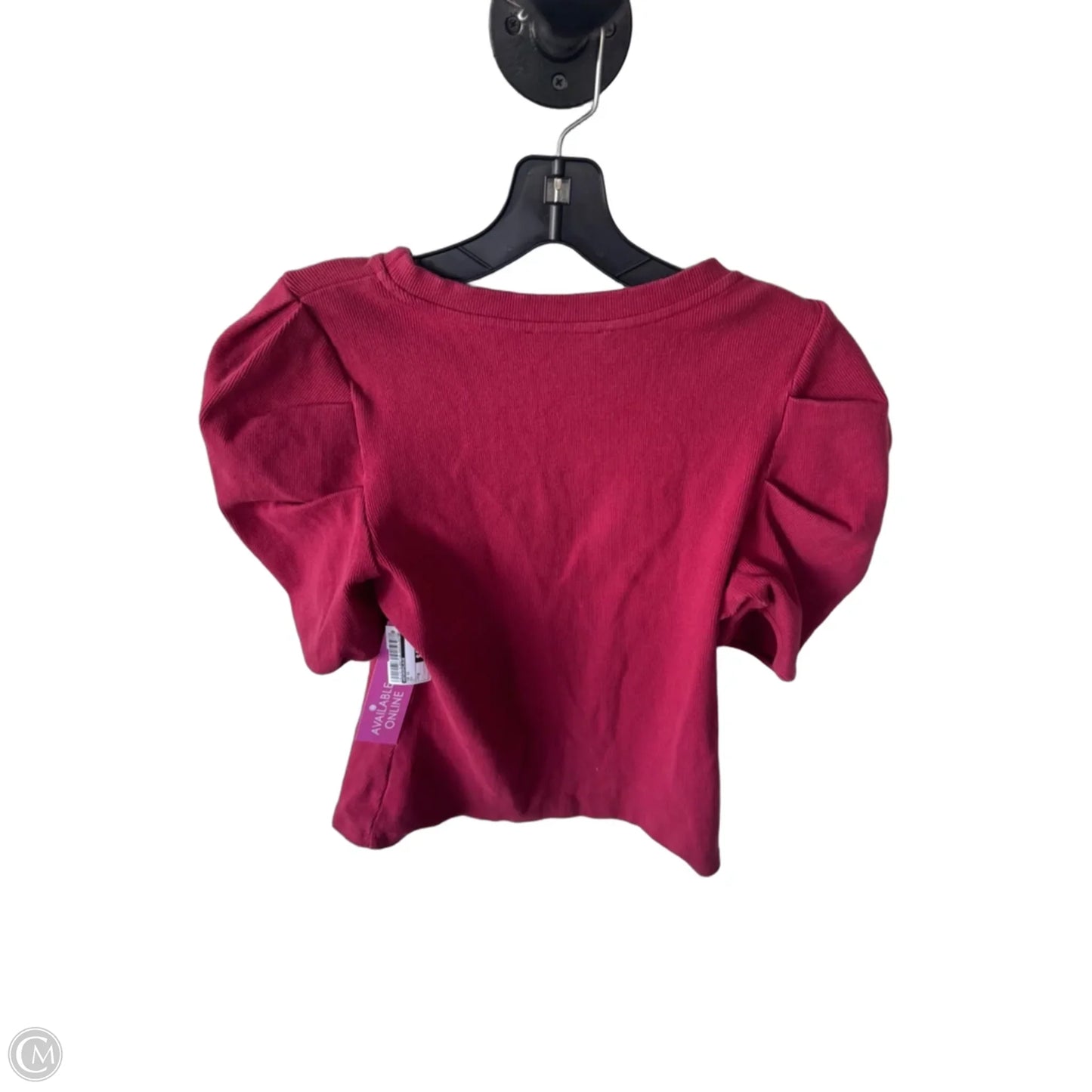 Top Short Sleeve By Anthropologie In Red, Size: M
