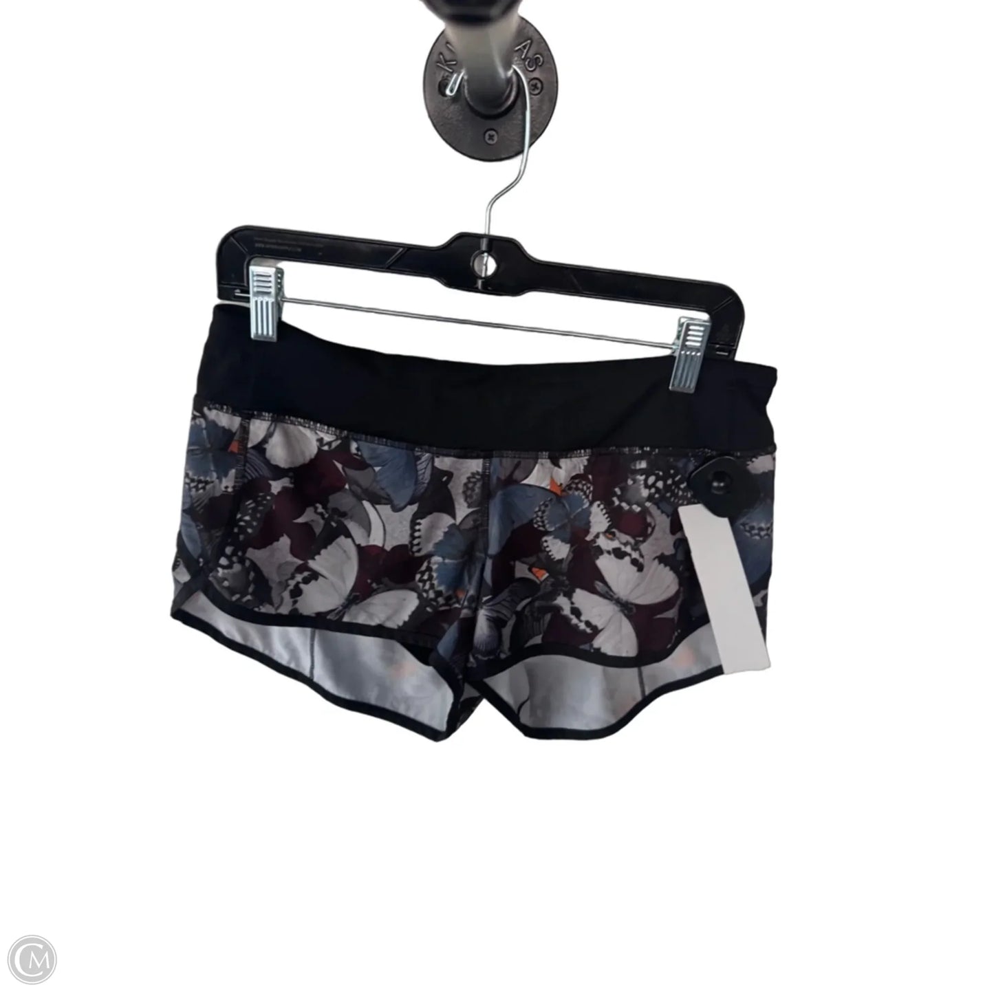 Athletic Shorts By Lululemon In Black & Grey, Size: 8