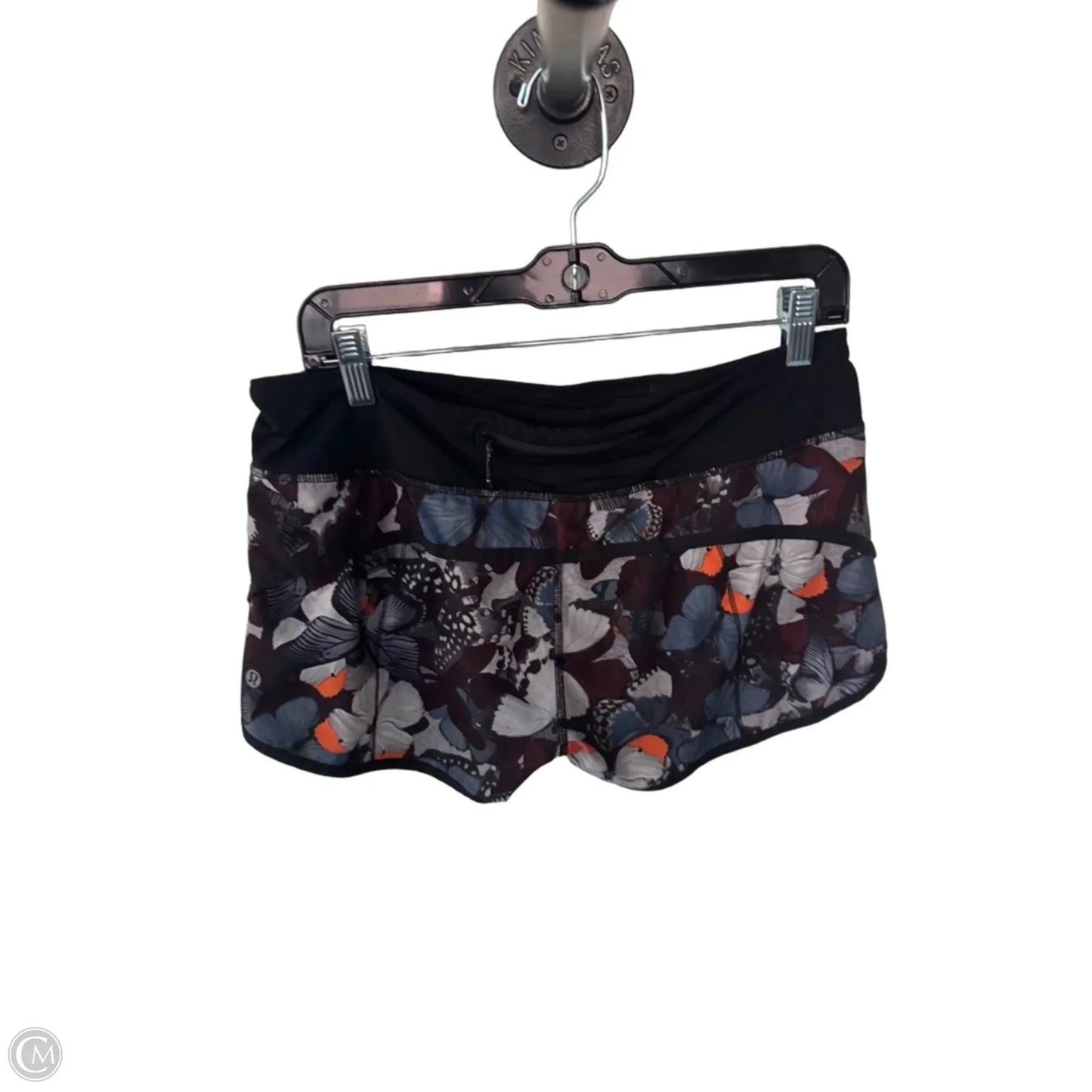 Athletic Shorts By Lululemon In Black & Grey, Size: 8