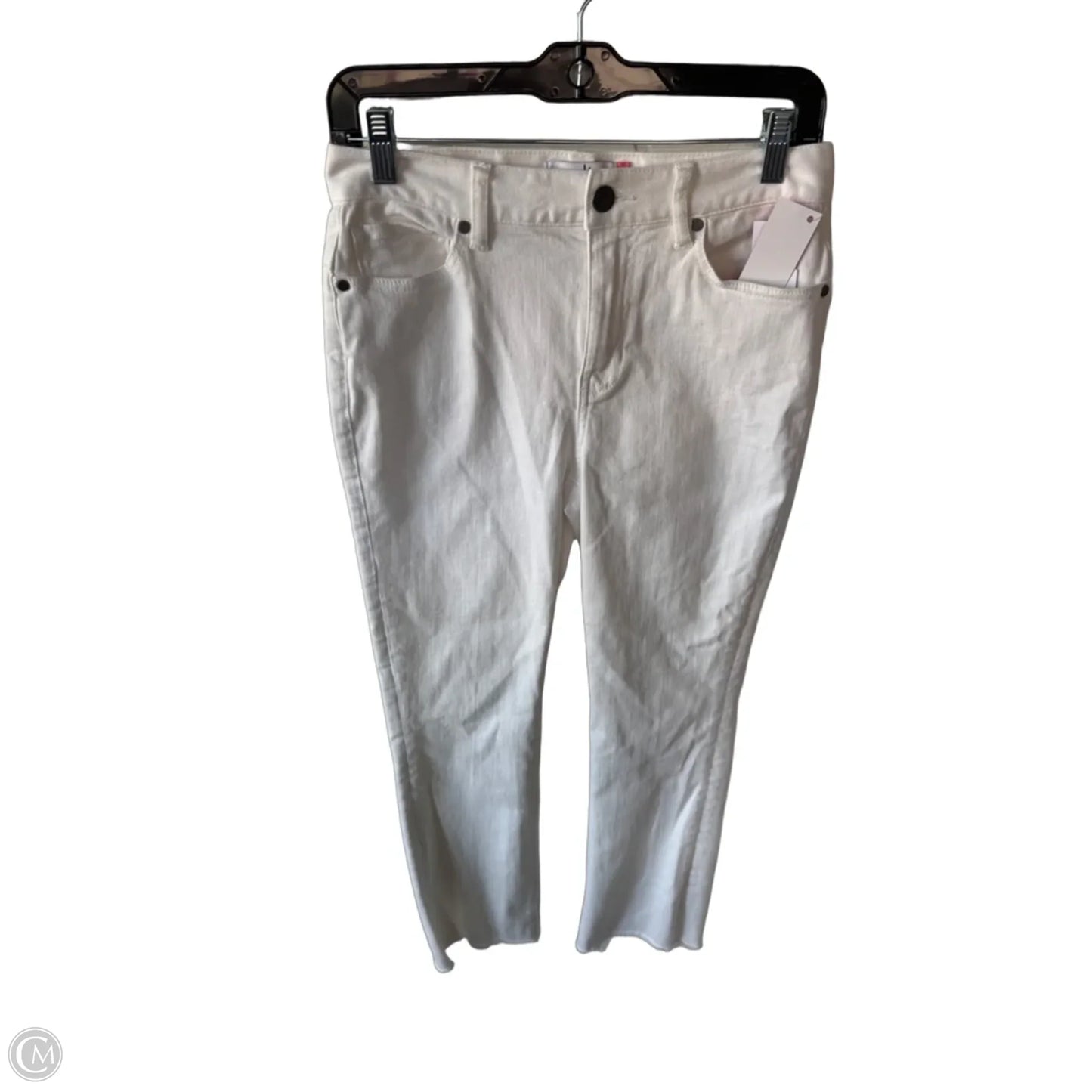 Jeans Straight By Cabi In White Denim, Size: 2