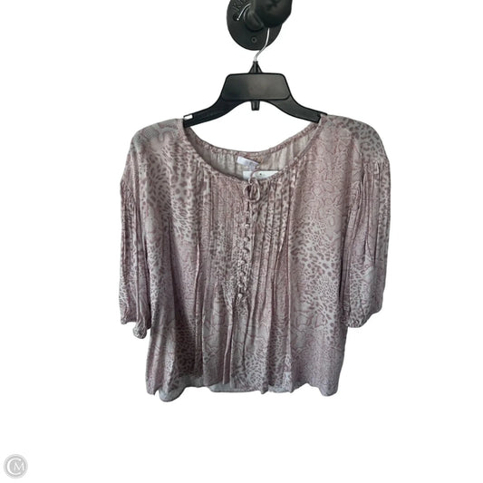 Top 3/4 Sleeve By Olivaceous In Pink, Size: L