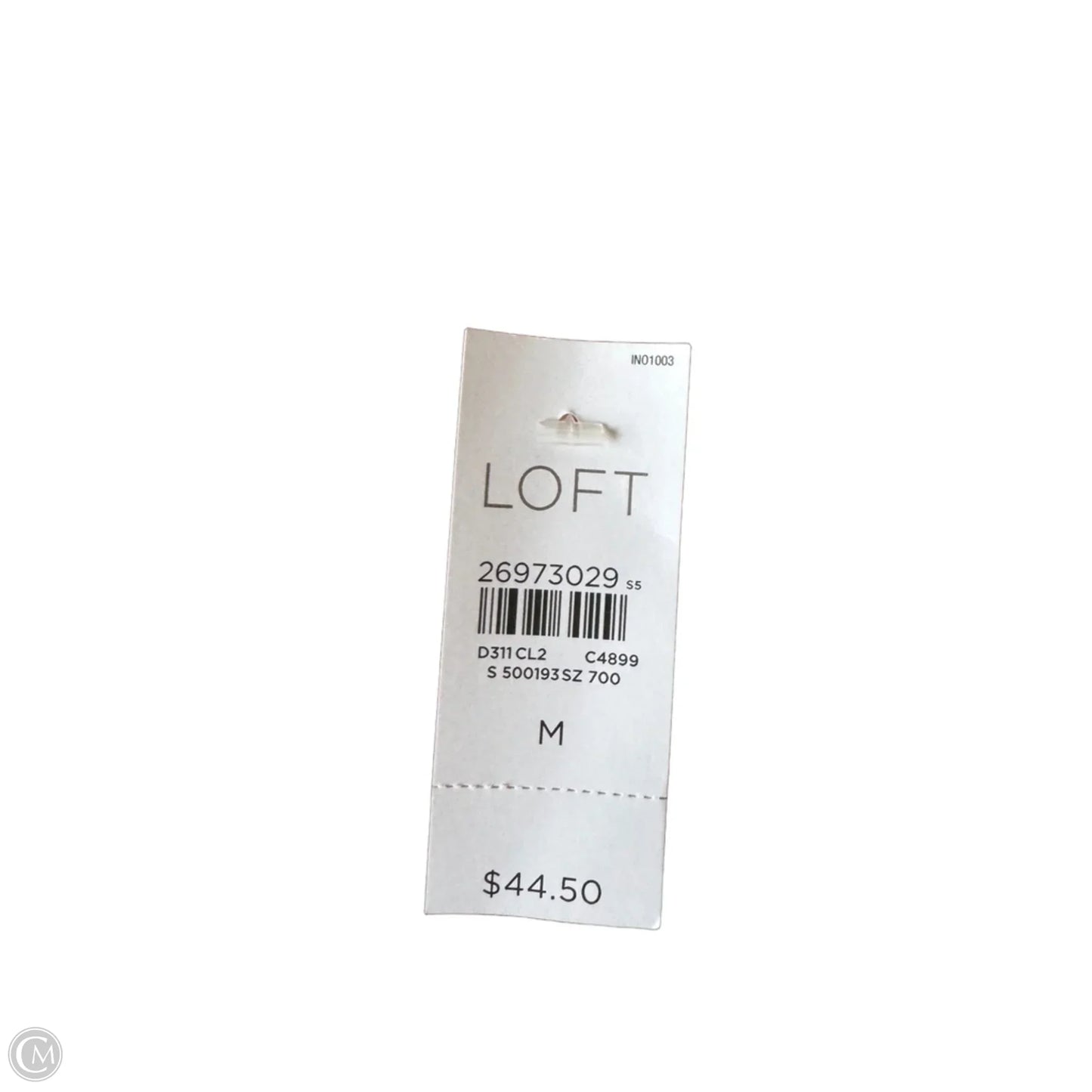 Top Sleeveless By Loft In Black & White, Size: M