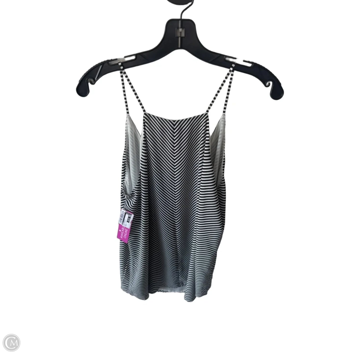 Top Sleeveless By Loft In Black & White, Size: M