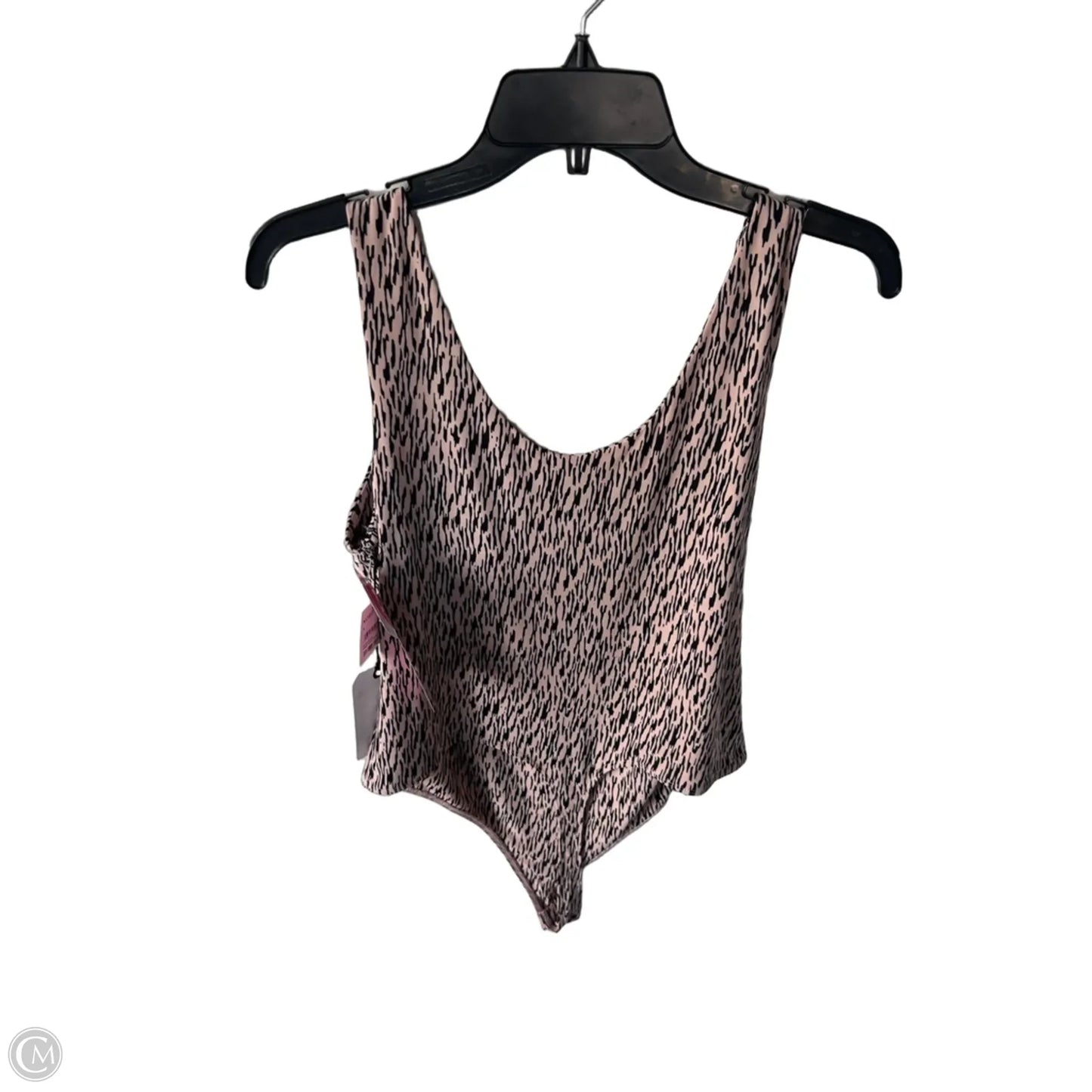 Bodysuit By Leith In Black & Pink, Size: L