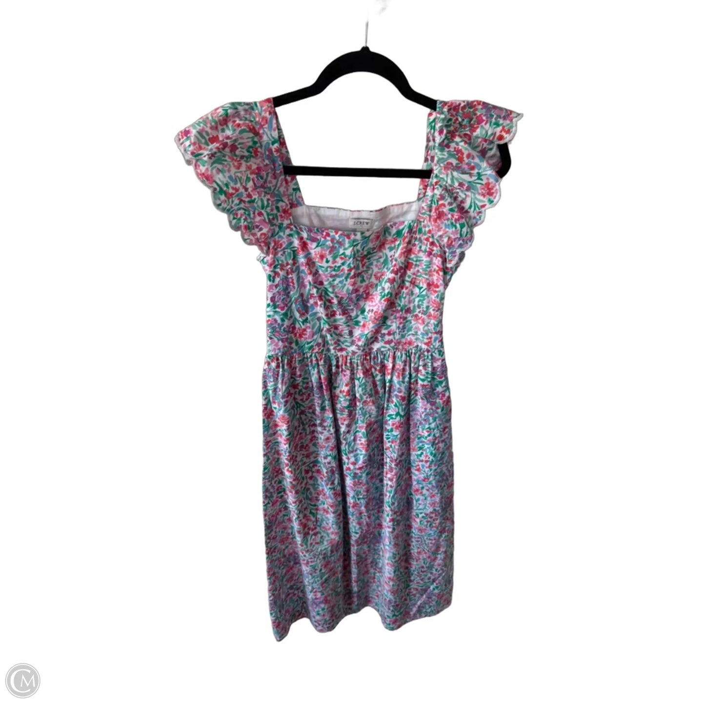 Dress Casual Midi By J. Crew In Green & Pink, Size: Xs