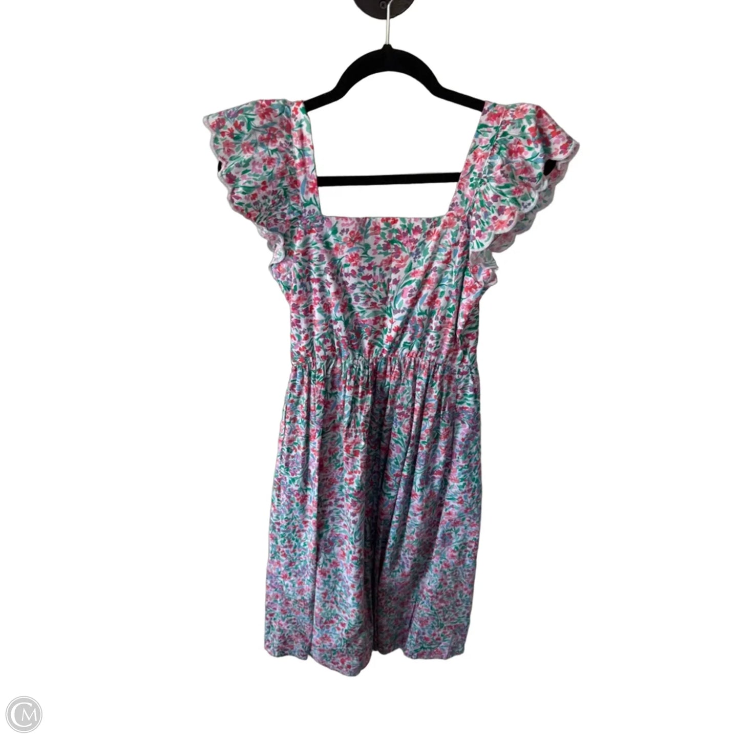 Dress Casual Midi By J. Crew In Green & Pink, Size: Xs