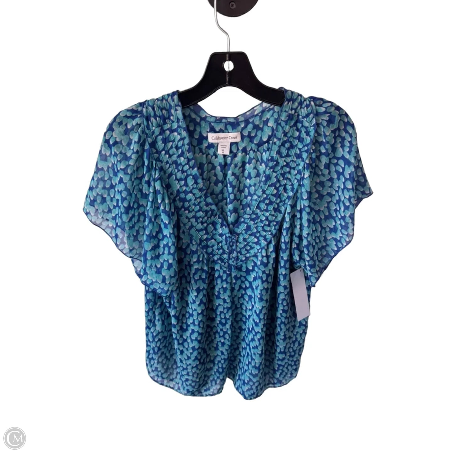 Top Short Sleeve By Coldwater Creek In Blue, Size: Xl